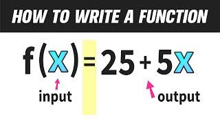 How to Write an Algebra Function fx=