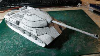 Building IS-3 Soviet Heavy Tank #papercraft #tank #ww2 #fypシ #diy