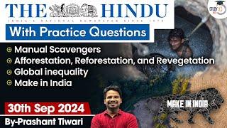 The Hindu Newspaper Analysis  30 Sep 2024  Current Affairs Today  Daily Current Affairs  StudyIQ