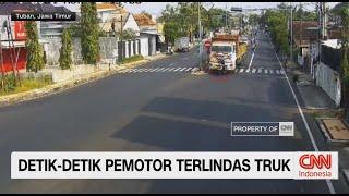 Detik-Detik Pemotor Terlindas Truk