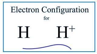 H+ Electron Configuration Hydrogen Ion