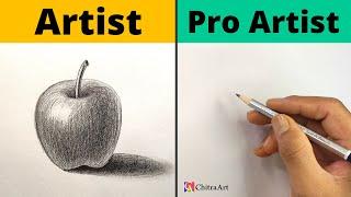 How To Draw Apple Like Pro Artist  Realistic Fruit Drawing with Pencil Shading Step By Step