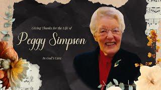Live Stream of the Funeral Service of Elizabeth Peggy Simpson