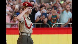 Acto de jura de bandera de la princesa Leonor en Zaragoza 071023