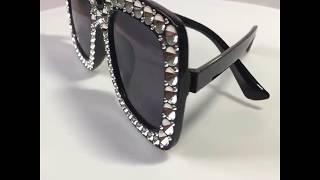 Luxury Square diamond sunglasses