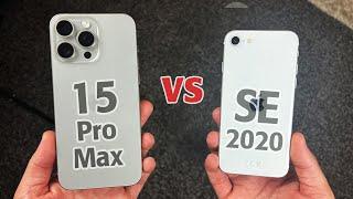 iPhone 15 Pro Max vs iPhone SE 2020 SPEED TEST - BEAST vs Tiny BATTLE