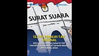 KPU Maluku Utara Catat 13 743 Pemilih Tak Dikenal di Ternate Masuk DPT Pemilu 2024