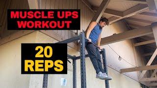 Attempting To Do 20 Muscle Ups At The Gym