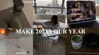 MAKE 2023 THE BEST YEAR resetting goal planning vision board journal prompts & phone setup