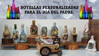 Botellas personalizadas para el día del padre.