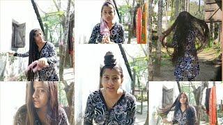 #Traditional towl hair dring video #Real sound #Requested video #Indian Vlogger Puja