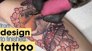 Tattoo Tutorial - from design to finished tattoo