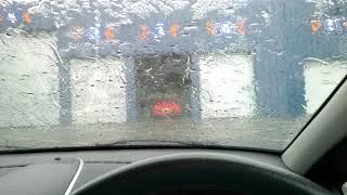 MOT Test Centre Heavy Rain