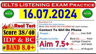 IELTS LISTENING PRACTICE TEST 2024 WITH ANSWERS  16.07.2024