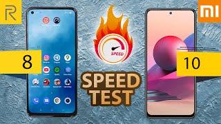 Realme 8 vs Redmi Note 10 Speed Test  Snapdragon 678 Better Than Helio G95??