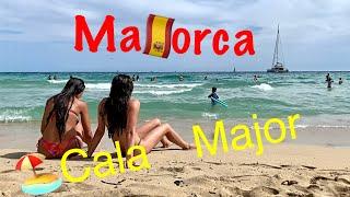 Spain Beach Walk 4K️Cala Major Mallorca in June 2024
