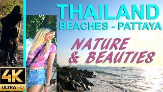 PATTAYA Beach Walking Video 4K - January 2023 NAKLUA WONGAMAT  Beach Scenes at the late Afternoon
