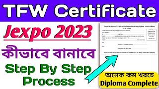 Jexpo TFW Certificate 2023  How To Apply TFW Certificate For Jexpo  Jexpo 2023 TFW Certificate 