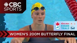 Summer McIntosh swims worlds fastest time of year in 200m butterfly qualifies for Paris Olympics