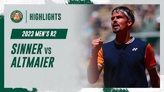 Sinner vs Altmaier Round 2 Highlights  Roland-Garros 2023