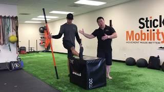 Bow and Arrow Elevated Hamstring Stretch - Stick Mobility Exercise