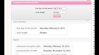 Due Date Pregnancy Calculator Date Conception App