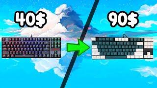 I UPGRADED My Friends 40$ Keyboard THOCK