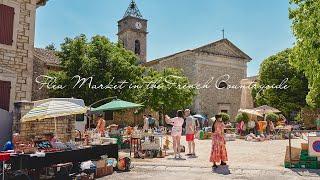 Shopping at the flea market in the beautiful french countryside  Antique hunting  France Vlog