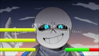 glitchtale Sans Gaster And Papyrus VS Betty  With healthbars 