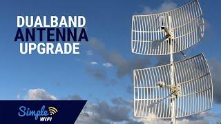 Dual Band WiFi Antenna Configuration For More Range And Speed Using Parabolic Grids - 2.4Ghz5Ghz