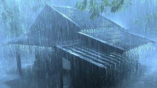 Maximum Relaxation to Sleep Soundly With Heavy Rain & Thunder on Roof of Farmhouse in Mystic Forest