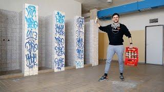 Graffiti Artist left ALONE in a SCHOOL