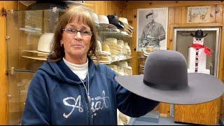 How to shape and cut a felt cowboy hat at the historic Emporium Western Store in Bakersfield Ca.