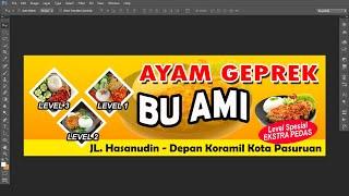 Tutorial Photoshop CS6 Cara Membuat Banner Ayam Geprek Hanya 5 Menit