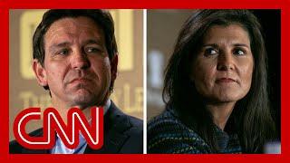 DeSantis called Haley an establishment candidate. See how she reacted