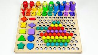 Best Learning Numbers & Shapes with Colorful Balls  Preschool Toddler Learning Toy Video