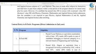 Step-by-Step Instructions to fill the application form at DSEU