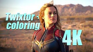 Carol Danvers Captain Marvel 4K Twixtor Scenepack with Coloring for edits MEGA