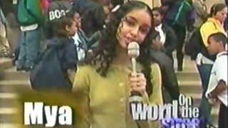 Singer Mya as a reporter on Teen Summit 1996