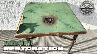 Burned Card Table RESTORATION