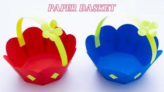 How To Make Easy Paper Basket  DIY Origami Basket  Paper Craft Ideas