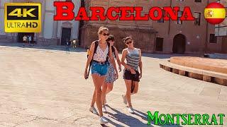 Barcelona Spain Montserrat- 4k UHD 60fps - walking tour - with historical Subtitles