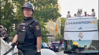 Who is Carvajals father? escorted the Real Madrid bus for the UCL celebration.