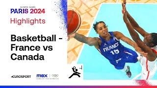 HISTORIC QUARTER   France vs Canada Womens Basketball Group Phase Highlights  #Paris2024