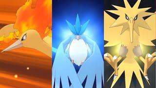3 Legendary Birds of Kanto - Articuno Zapdos & Moltres - PokemonMasters