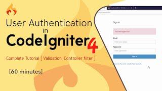 CodeIgniter 4 Authentication   Login Register & Filters  Codeigniter 4 tutorial HD