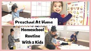 Homeschool Routine  PRESCHOOL  3 Year Old + 1 Year Old