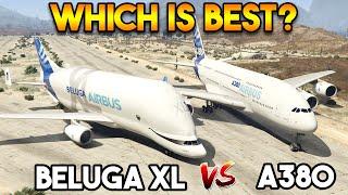 GTA 5 ONLINE  AIRBUS BELUGA XL VS A380 WHICH IS BEST BIGGEST PLANE?