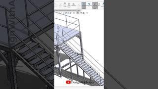 Steel Structure Platform   #cad #3d #designwithajay #solidworks #shorts #trend #viral