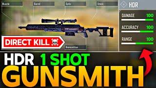 NO HITMARK HDR BEST GUNSMITH ONE SHOT HDR BROKEN LOADOUT CALL OF DUTY MOBILE